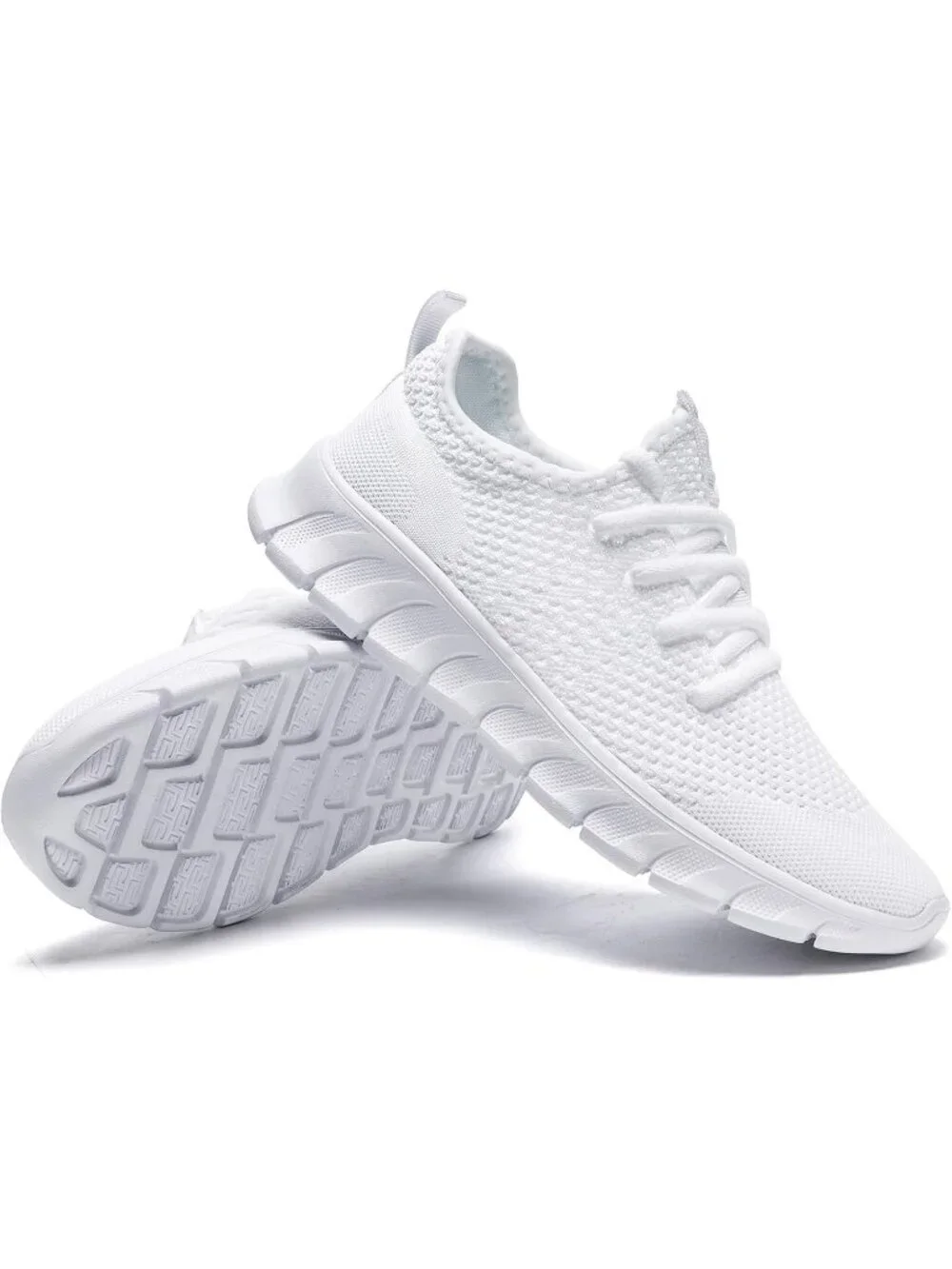 Men's White Running Shoes Slip On Tennis Walking Sneakers Workout Sport Shoes